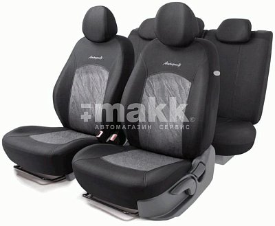 Чехлы автомоб. JACQARD жаккард 11 предм 2 молн чёрн/серые AIRBAG JAC-1102 ANTHRACITE