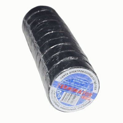 Изолента ПВХ 10м 15мм Terminator огнеупорная черная IZ 1510FR (10шт/уп)