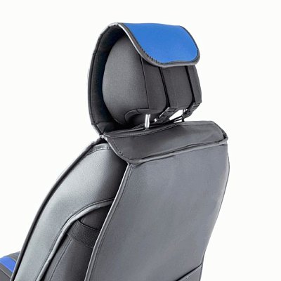 Накидки на сиденье Car Performance передние 2 шт экокожа черн/синие CUS-3012 BK/BL