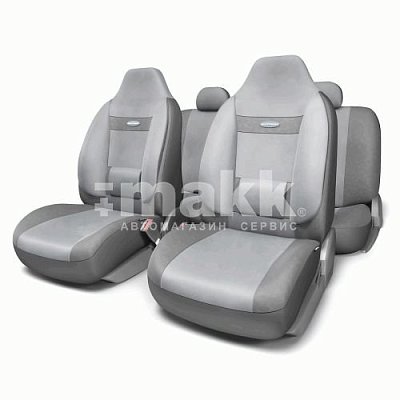 Чехлы COMFORT литовый подг велюр 9пр карм 6мол св.сер/т.сер р-р М COM-1105H D.GY/L.GY (M)