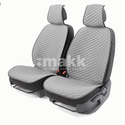Накидки на сиденье Car Performance передние 2 шт  fiberflax серые CUS-1032 GY