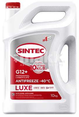 Антифриз  Sintec Luxe (-40) 10кг G12+ (красный) Акция 10кг по цене 8кг