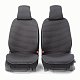 Накидки на сиденье Car Performance передние 2 шт  fiberflax черные CUS-1042 BK