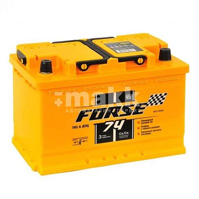 Аккумуляторная батарея 74 Ач Forse о/п   27,6*17,5*19