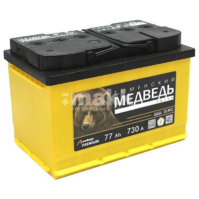 Аккумуляторная батарея 77 Ач Тюменский медведь LA о/п   27,8*17,5*19