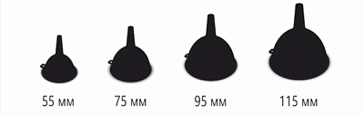 Воронки комплект 4шт (55мм, 75мм, 95мм, 115мм) Oktan А3-01-37