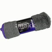 Салфетка из микрофибры 35x35 Green Star серая с фиолетовым 600 гр/м2