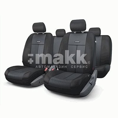 Чехлы AIRBAG полиэст/трикотажная сетка, 9 предметов, черный/черный 6 шт/уп TT-902M BK/BK