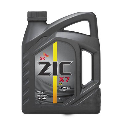Масло моторное ZIC X7  LS 10W40 синтетическое 6л