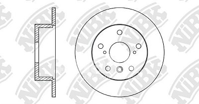 Диск тормозной задний RN1486 NiBK (2шт)