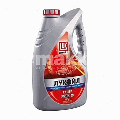 Масло моторное Лукойл Супер SAE 10W40 (SG/CD) (п/синт.) 4 л  