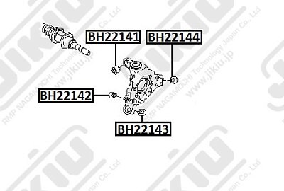 Сайлентблок Ford_Galaxy CA1 2006- BH22142 JIKIU (на авто 2шт)