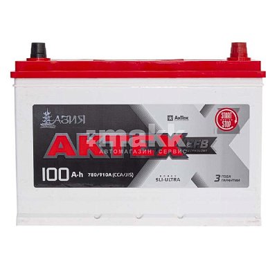 Аккумуляторная батарея 100 Ач Актех Азия EFB (115D31L) о/п 30,6*17,5*22,5