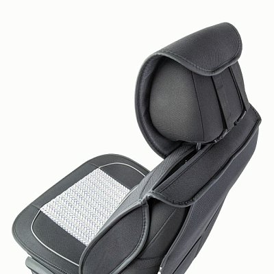 Накидки на сиденье Car Performance передние 2 шт fiberflax черн/серые CUS-2062 BK/GY
