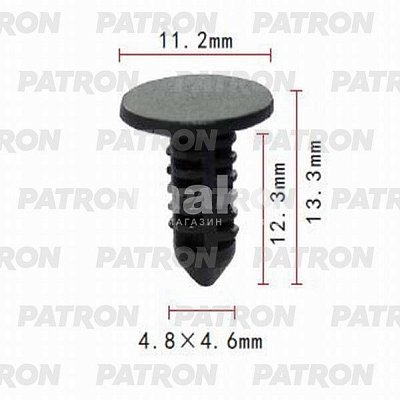Клипса пластмассовая Ford внутренняя отделка, бампер P37-0714 Patron