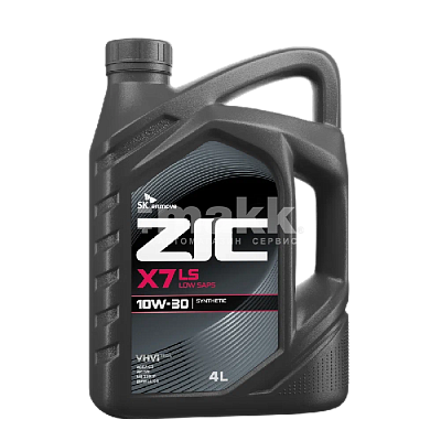 Масло моторное ZIC X7 LS 10W30 синт. API SN ACEA C3 4л