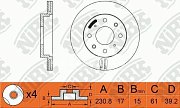 Диск тормозной передний RN1350 NIBK (2шт)