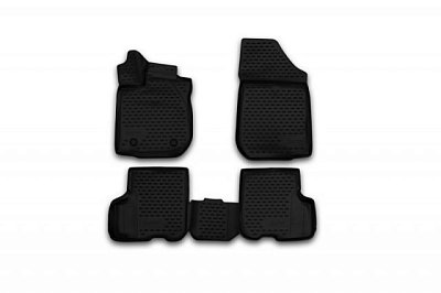 Коврики салона Novline модель RENAULT Logan/ Logan MCV 2014+ черный 3D (к-т 4 шт) NLC.3D.41.31.210k