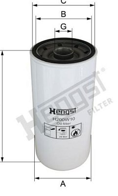 Фильтр масляный Hengst H200W10 (W 11 102/36) CLAAS, New Holland замена H200W01