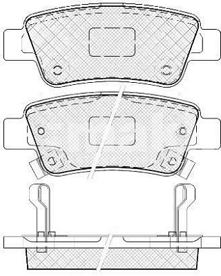 Колодки тормозные дисковые задние BP28809 SB NAGAMOCHI