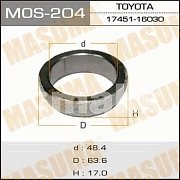 Кольцо глушителя Toyota 1ZZFE,1AZFSE '98- 4A,7A 48.4*63.6*17 металлоасбестовое MoS-204 MASUMA