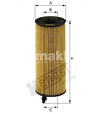 Фильтр масляный Hengst E122H D187 (HU 721/5 x) BMW X1.X3, X5, X6, 3, 5, 6, 7