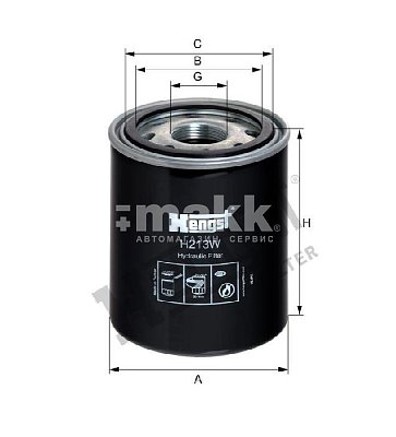 Фильтр масляный Hengst H213W (W 1374/2) FERGUSON MAEHDRESCHER MF10-Serie >90
