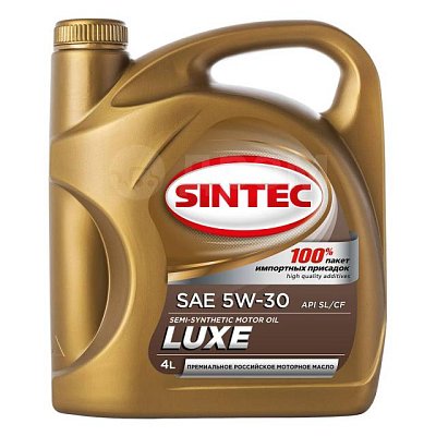 Масло моторное SINTEC Luxe 5000 п/с 5W30 SL/CF A3/B4 4л