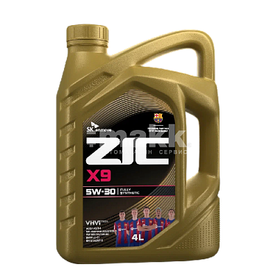 Масло моторное ZIC X9 5W30 синт. API SL ACEA A3/B4 4л