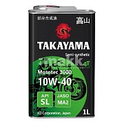 Масло моторное TAKAYAMA Mototec 3000 10W40 4Т п/синт  API SL JASO MA-2 1л