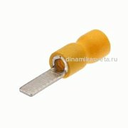 Наконечник штифтовый плоский изолированный КВТ НШПИ1,5-10 (медь,ПВХ красный) (ПЭ10/100)