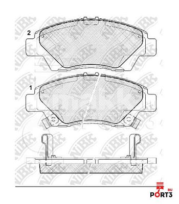 Колодки тормозные задние PN1868 NIBIK
