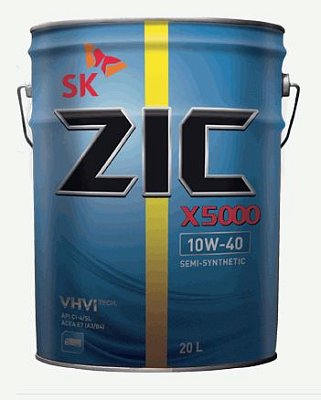 Масло моторное ZIC X5000 10W40 п/синт. API CI-4  20л