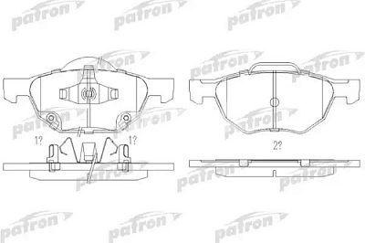 Колодки тормозные дисковые передние PBP1704 PATRON