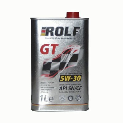 Масло моторное ROLF GT SAE 5W30 синтетическое 1л 