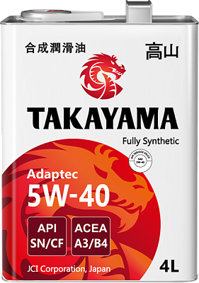 Масло моторное TAKAYAMA Adaptec 5W40 синтетическое 4л