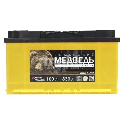 Аккумуляторная батарея 100 Ач Тюменский медведь LA о/п  35,3*17,5*19