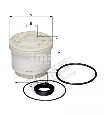 Фильтр топливный Hengst E492KP D371  (F193) TOYOTA, FIAT, ISUZU