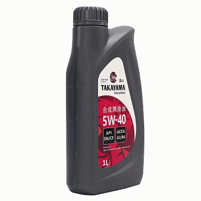 Масло моторное TAKAYAMA  5W40 синт. API SN/CF ACEA A3/B4  1л пластик