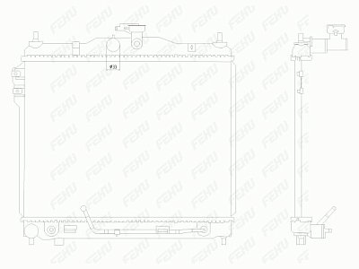 Радиатор охлаждения Getz (02-) 1.6 AT (сборный) FRC1034m Fehu
