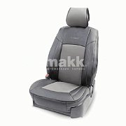 Накидка на сиденье AUTOPROFI каркасная экокожа HIT-310G BK/D.GY