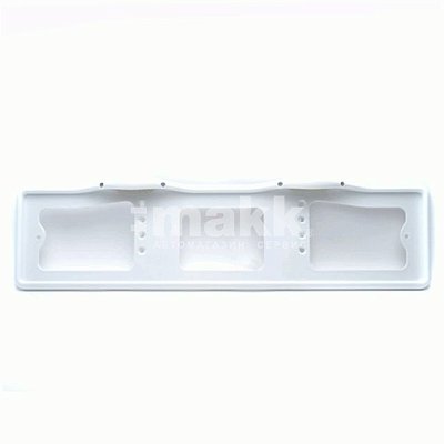 Рамка номерного знака с верхней подсветкой белая DELTA