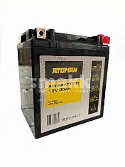 Мото аккумулятор ATOMAN AGM 12V 30Aч (YТX30L-BS, YTX30L) о/п