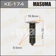 Клипса пластм. крепежная KE-174 Европа Masuma