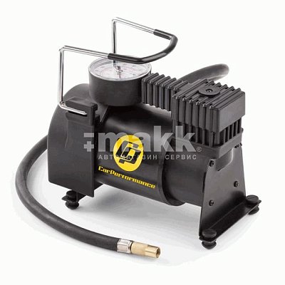 Компрессор 25л/мин 80W 12V металлический поршень, в компл 3 насадки Car Perfomance CP-25P