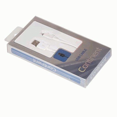 Кабель micro USB 2.0 Continent 1м белый DCU-4104WT ( box1)