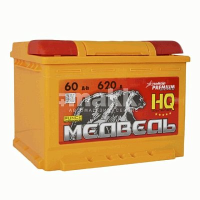 Аккумуляторная батарея 60 Ач Медведь VLA Ca/Ca п/п 24,2*17,5*19,0
