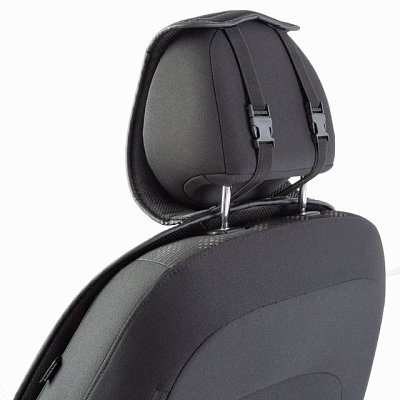 Накидки на сиденье Car Performance передние 2 шт  fiberflax черные CUS-1042 BK