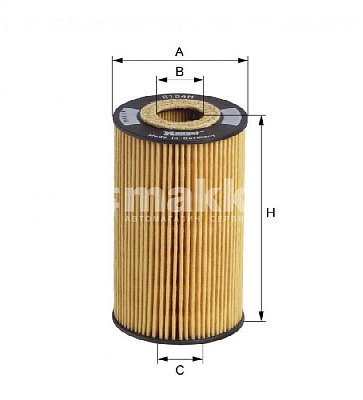 Фильтр масляный Hengst E104H D43 (HU 715/4 x) BMW 3, 5