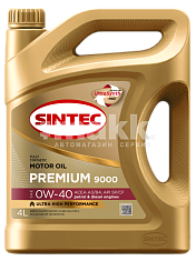 Масло моторное SINTEC PREMIUM 9000 синт 0W40 API SP/CF ACEA A3/B4 4л